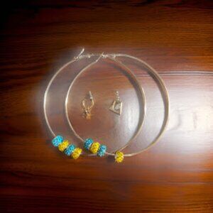 Giant hoops with Charger colors!!  Great sporty gifts!